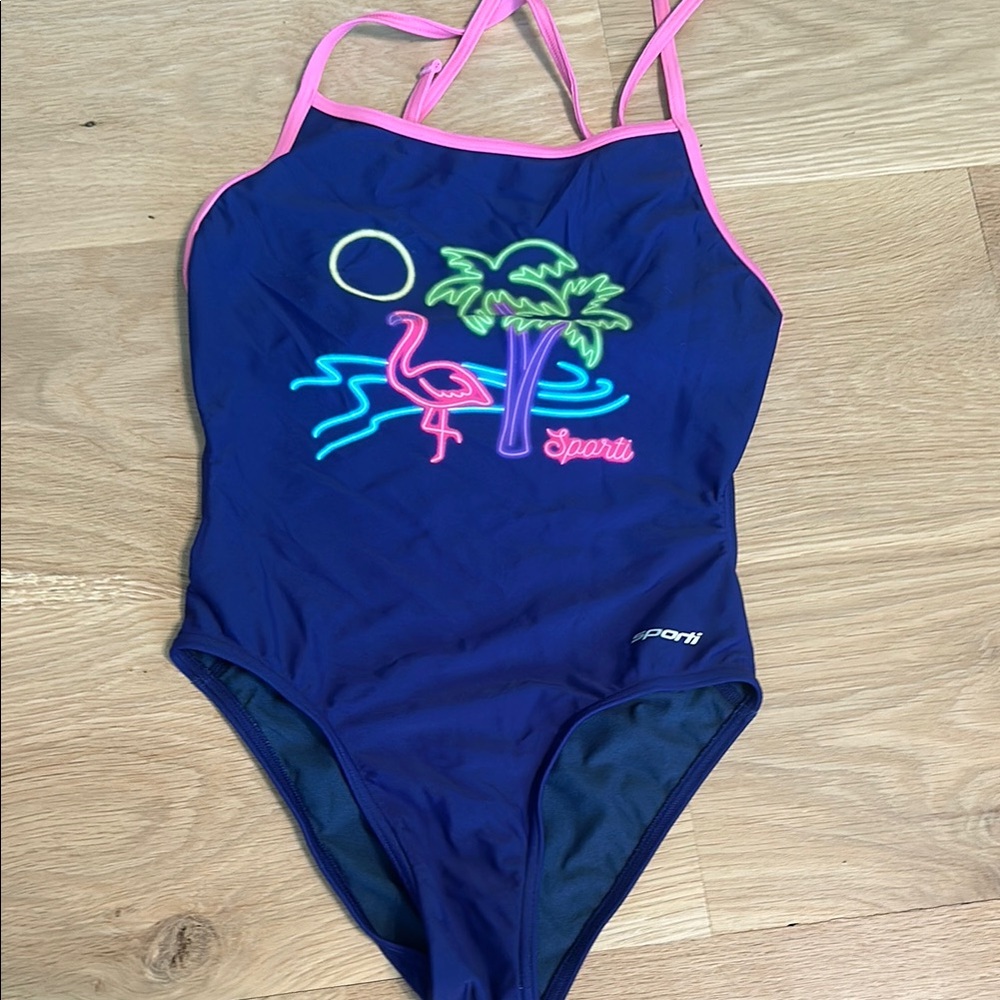 Sporti Neon Blue One Piece women’s Swimsuit